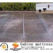 Steel galvanized wire woven rock gabion baskets slope greening reno mattress foundation supporting stone gabion mattress